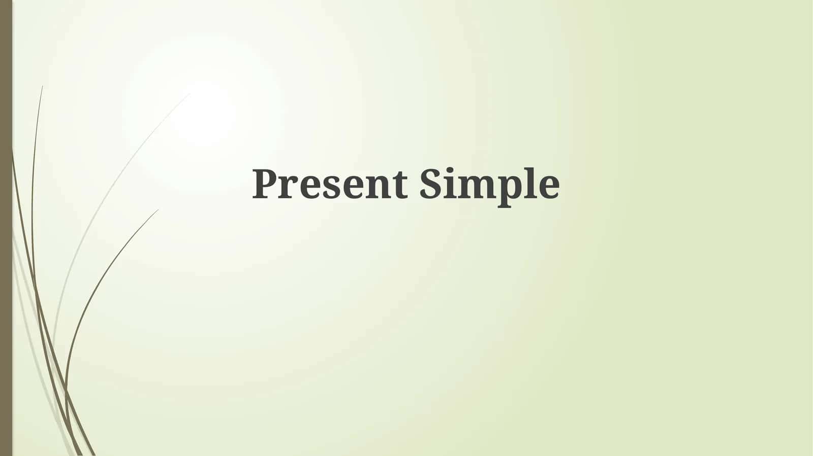 Present Simple 1