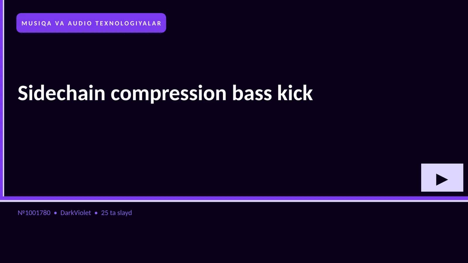 Sidechain compression bass kick 1