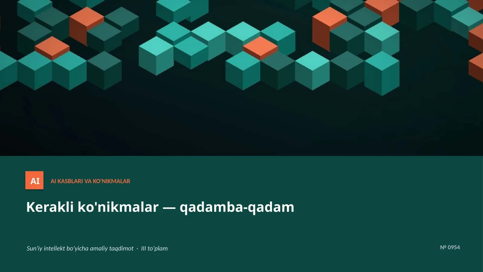 AI KASBLARI VA KO'NIKMALAR 1