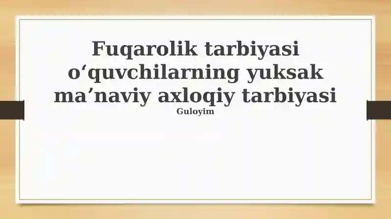 Fuqarolik tarbiyasi