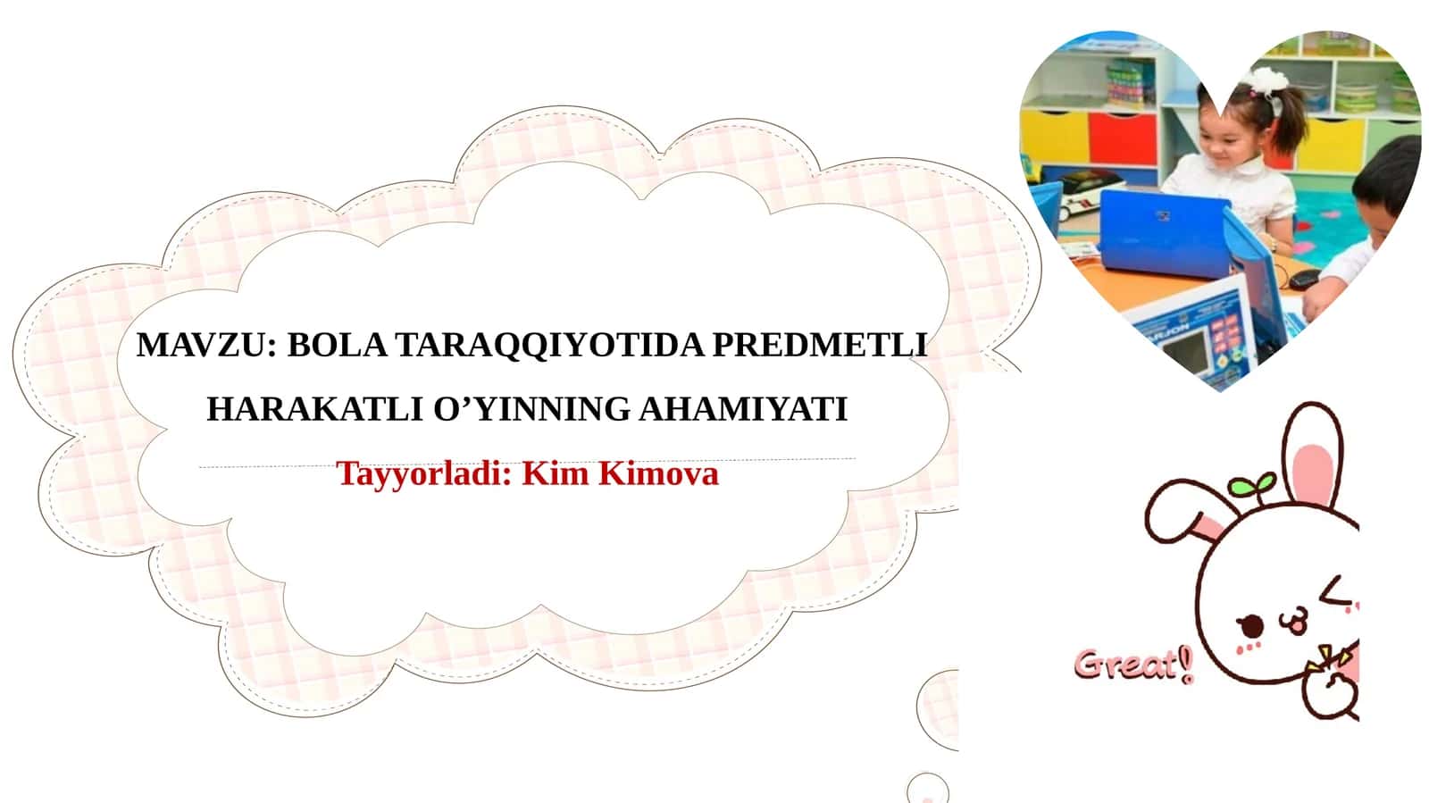 BOLA TARAQQIYOTIDA PREDMETLI HARAKATLI O’YINNINGAHAMIYATI 1