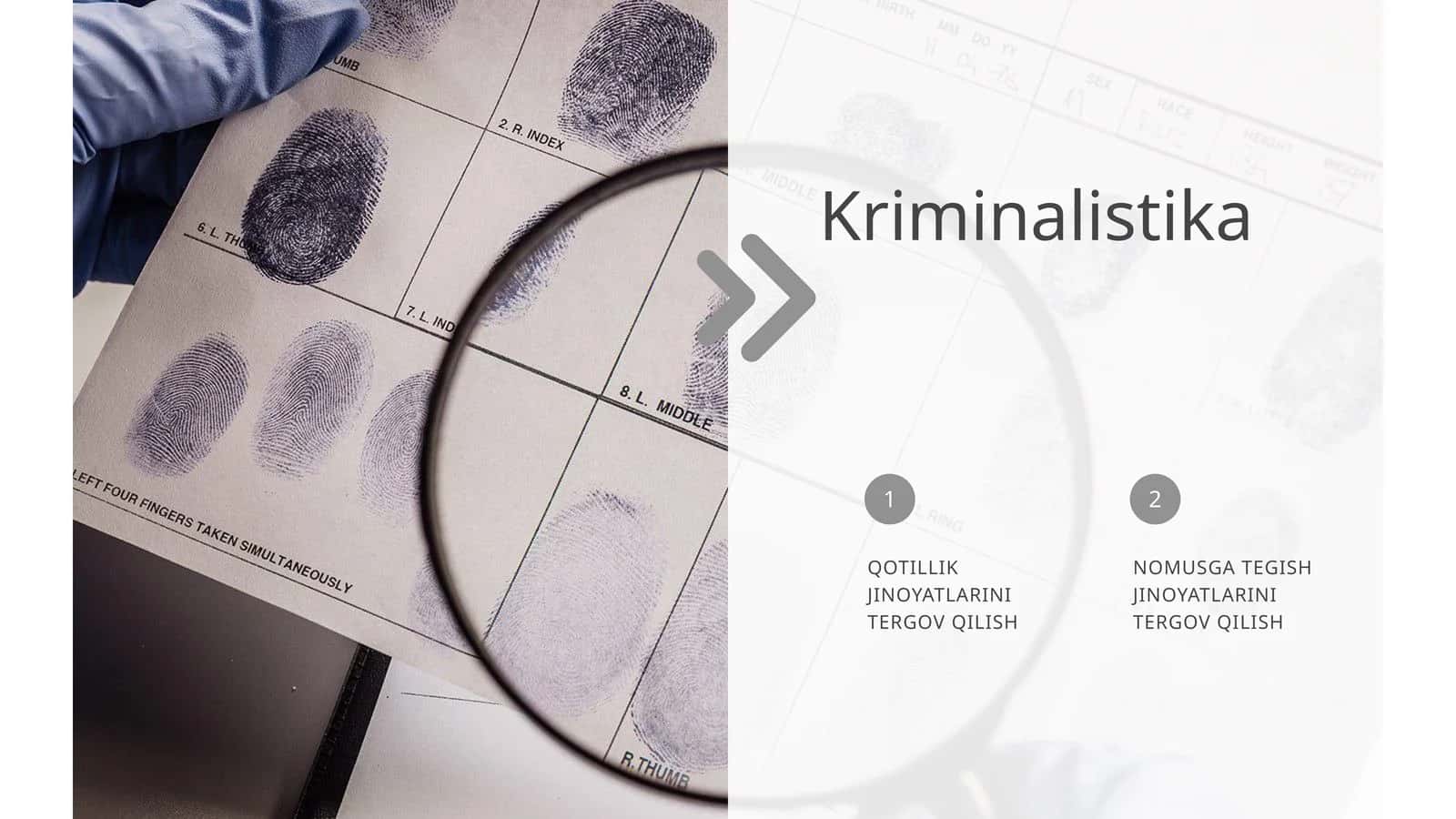Kriminalistika. qotillik jinoyatini tergov qilish 1
