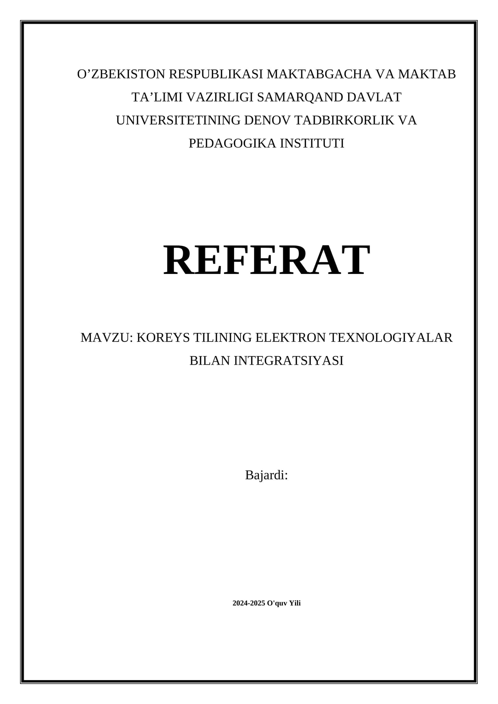KOREYS TILINING ELEKTRON TEXNOLOGIYALAR BILAN INTEGRATSIYASI 1