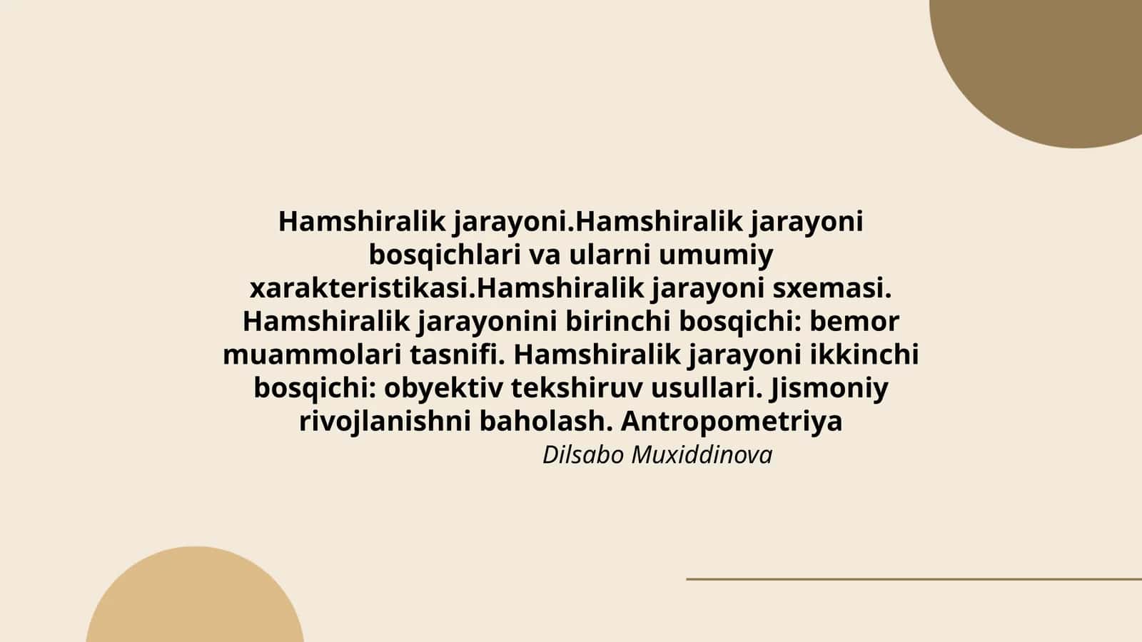 Hamshiralik jarayoni 1