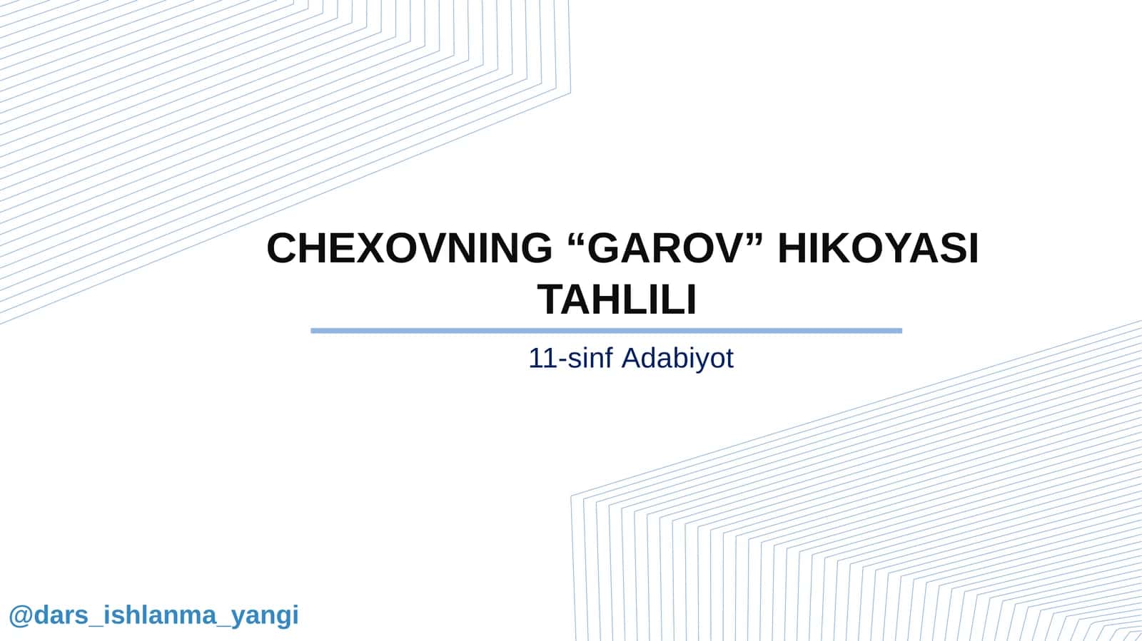 CHEXOVNING “GAROV” HIKOYASI TAHLILI 1