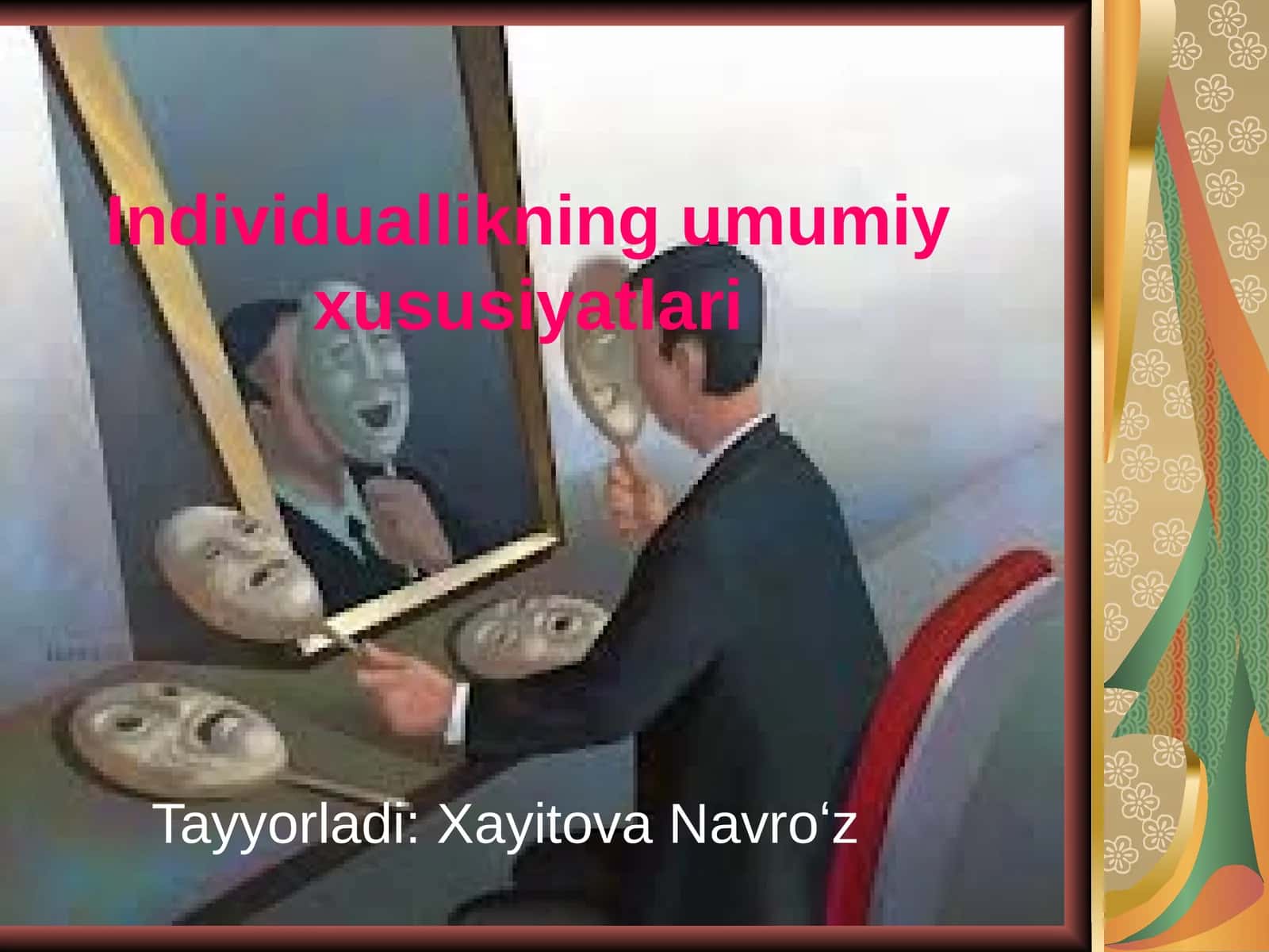 Individuallikning umumiy xususiyatlari 1