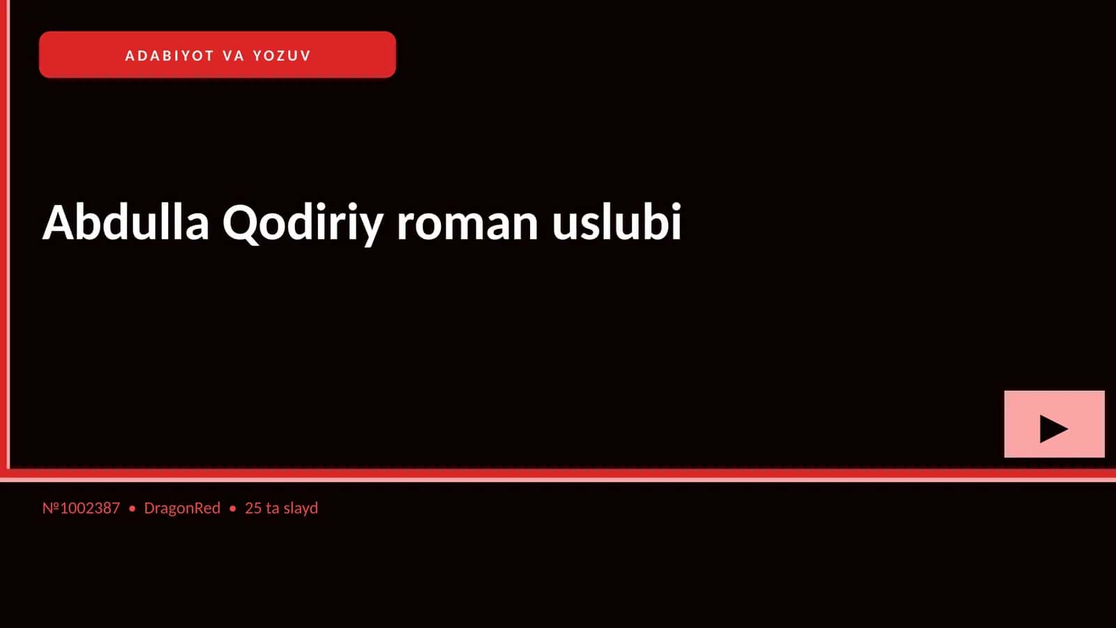 Abdulla Qodiriy roman uslubi 1
