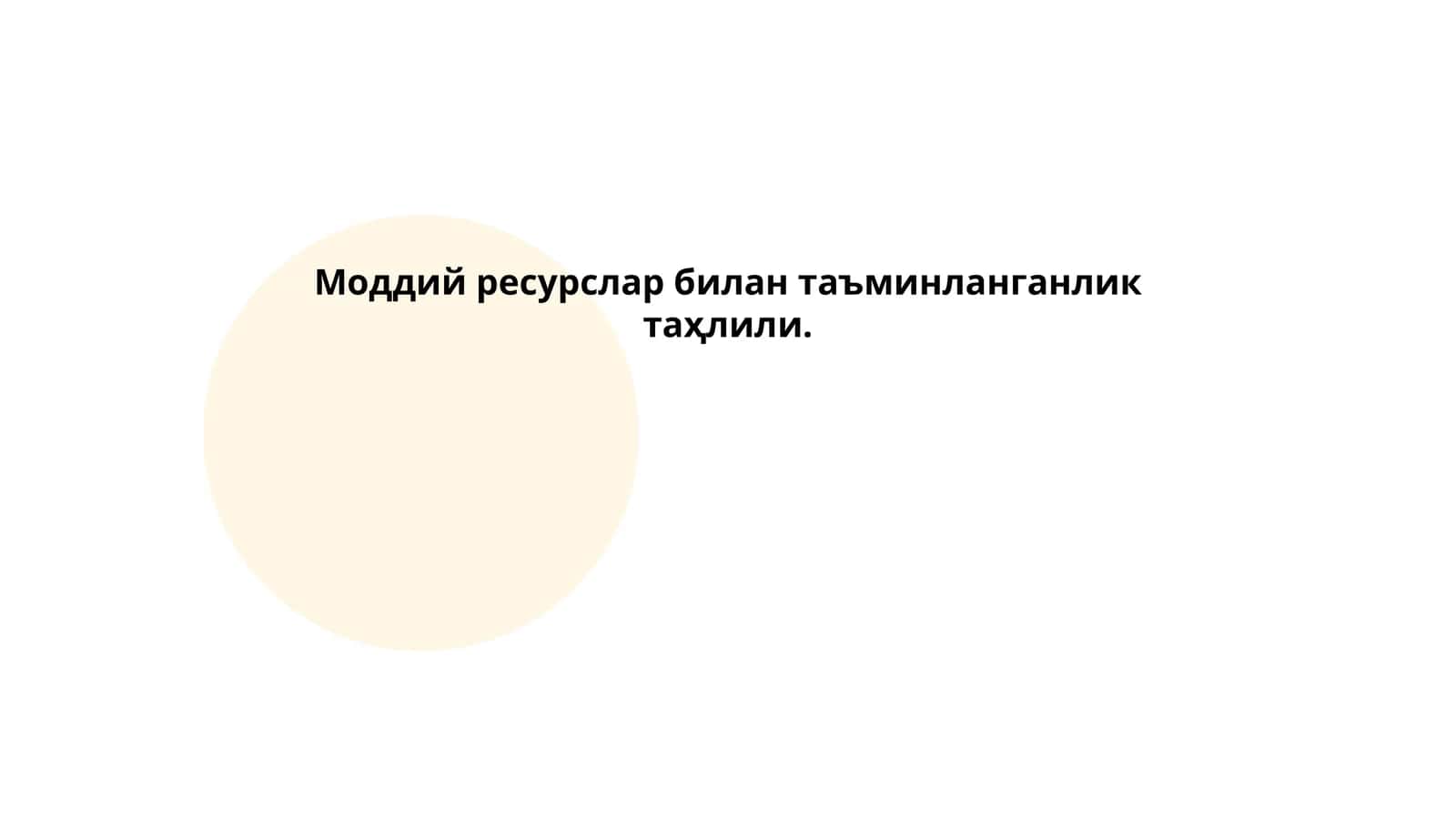 Моддий ресурсларнинг таснифи 1