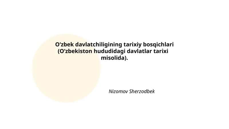 Qadimgi Xorazm davlati 1