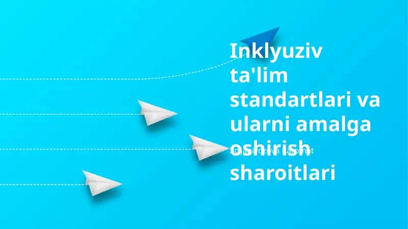 Inklyuziv ta'lim standartlari va ularni amalga oshirish sharoitlari 1