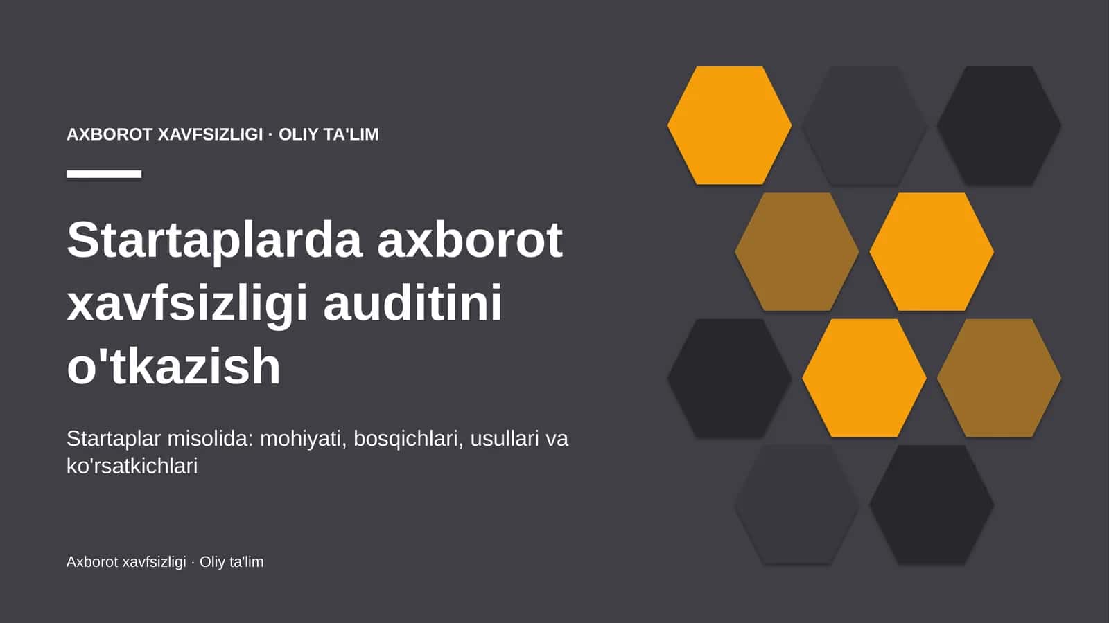 startaplarda axborot xavfsizligi auditini o'tkazish 4741 1