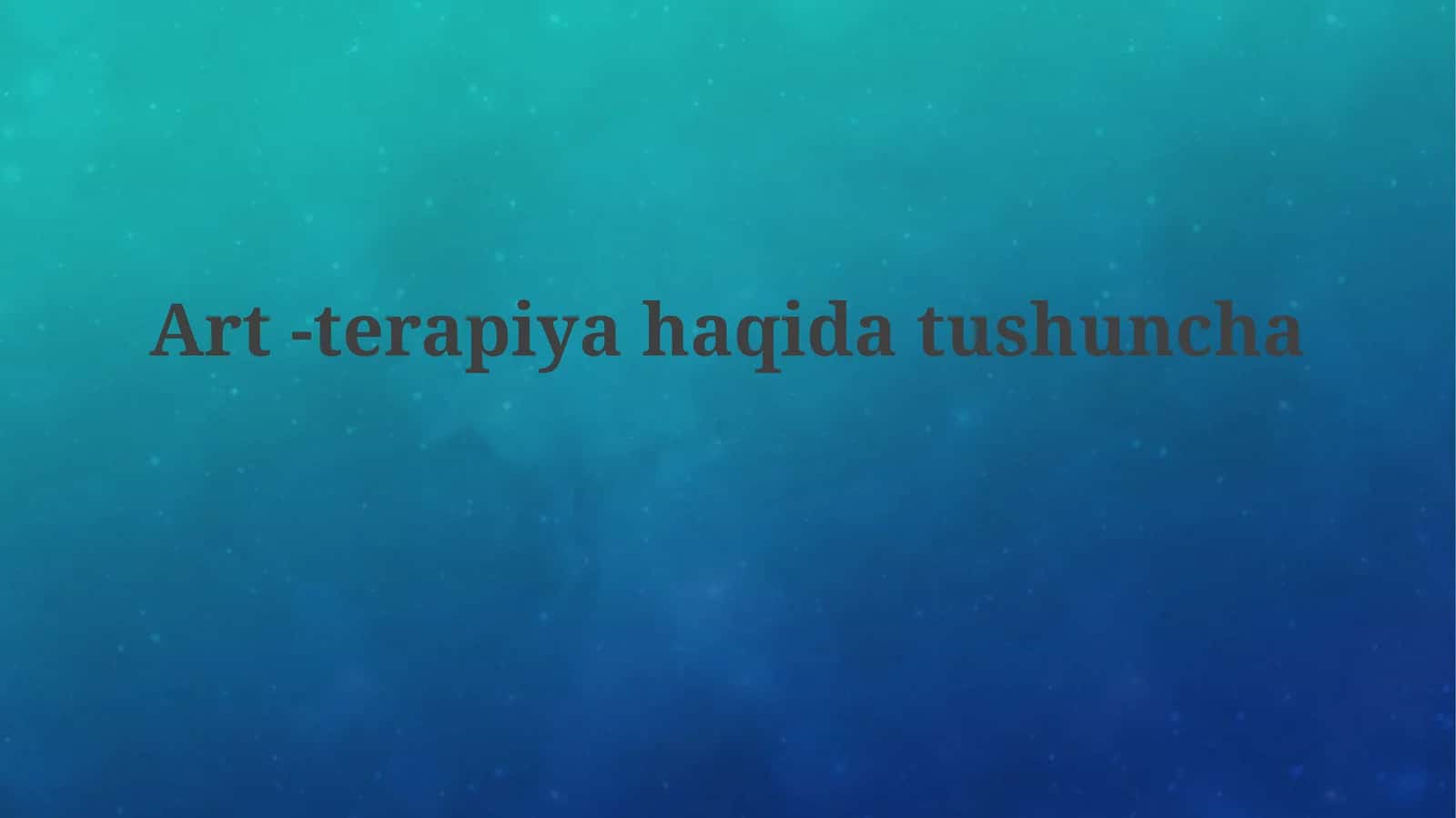 San'at terapiyasi 1