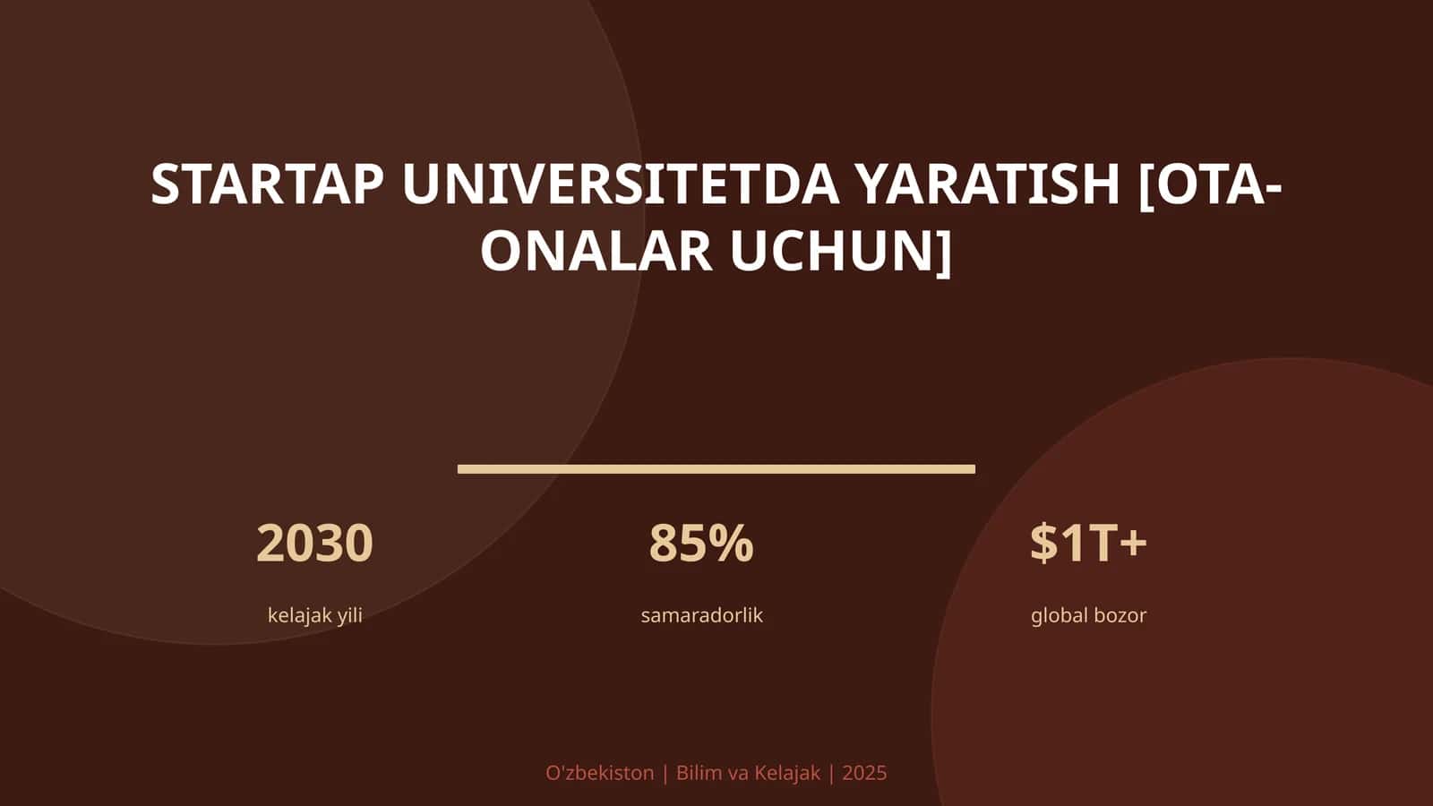 Startap universitetda yaratish [Ota-onalar uchun] 1