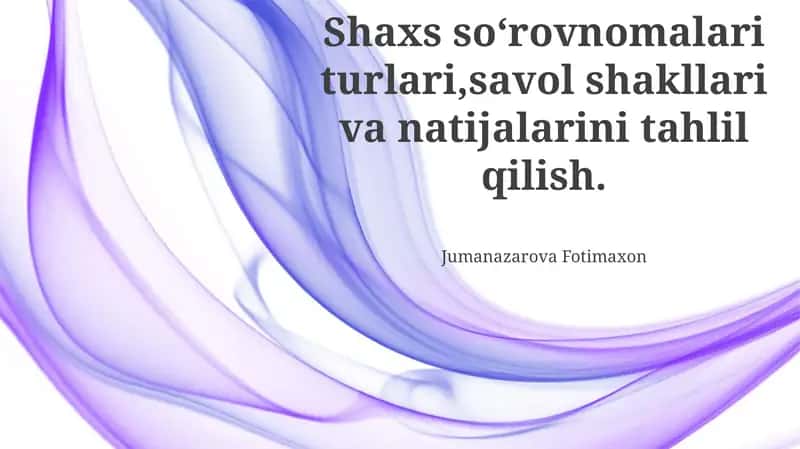 Savol formatlari 1