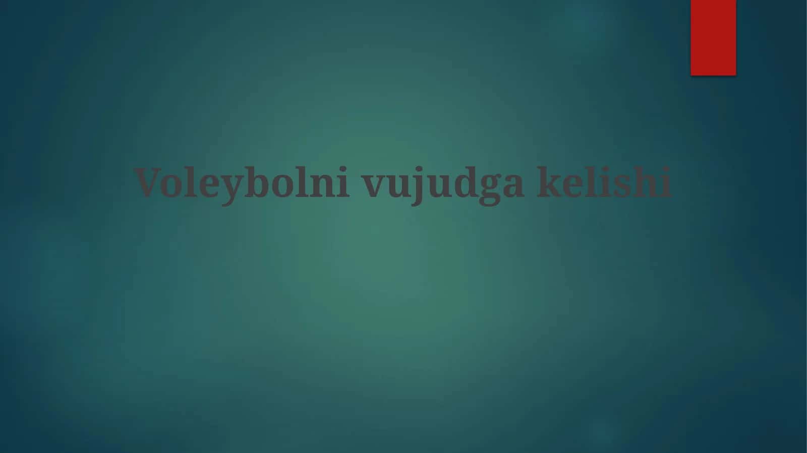 Voleybolnivujudgakelishi 1