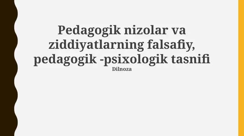 Pedagogik Bahs-munozaralar va Ziddiyatlarning Falsafiy Asoslari 1