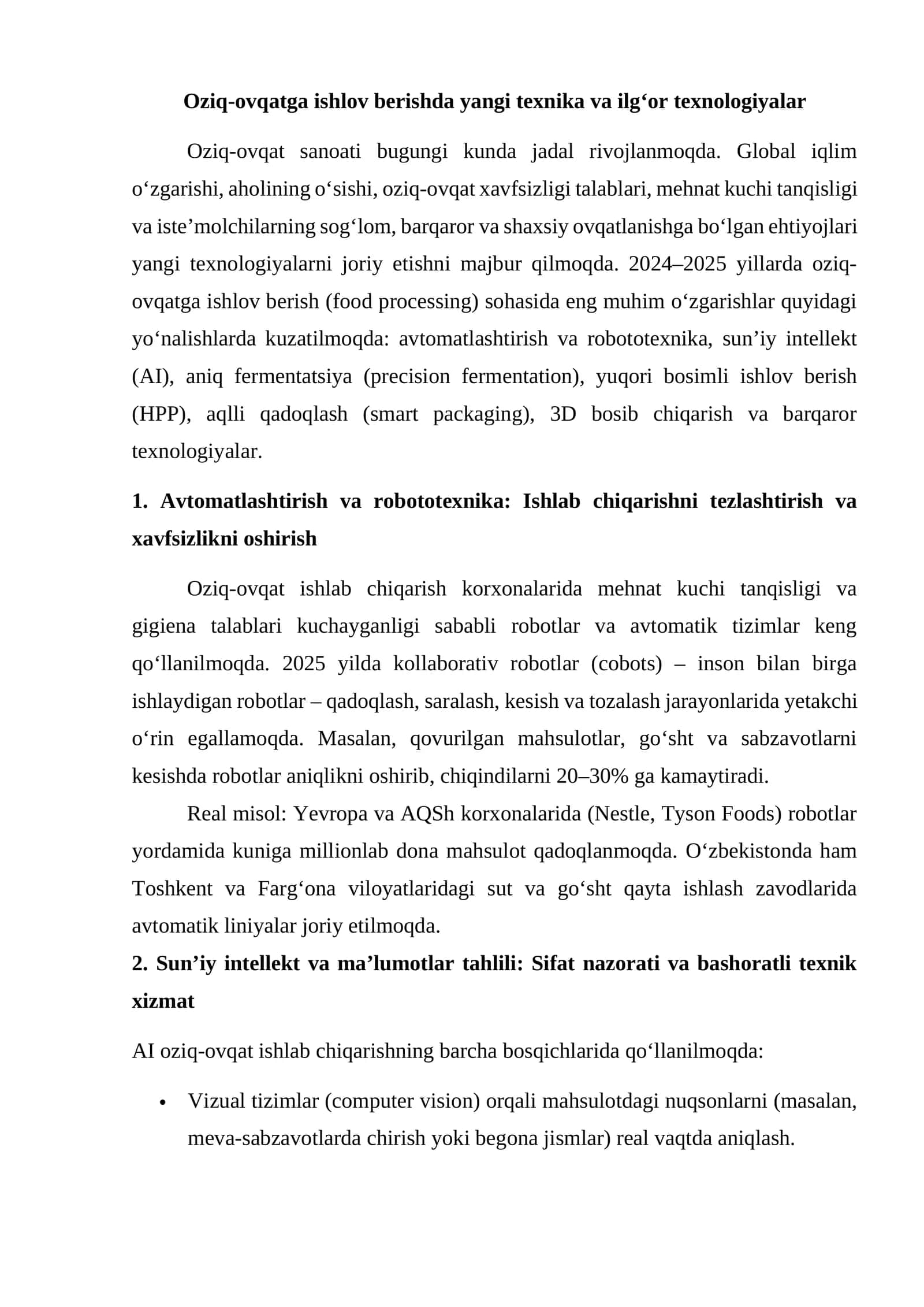 Avtomatlashtirish va robototexnika 1