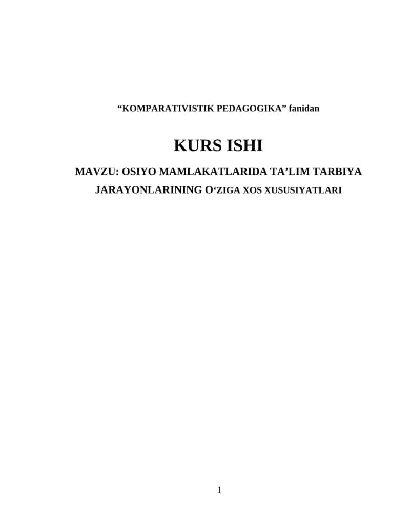 KOMPARATIVISTIK PEDAGOGIKA 1