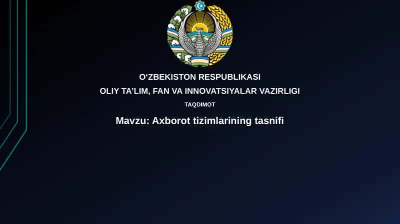 Axborottizimlariningtasnifi 1