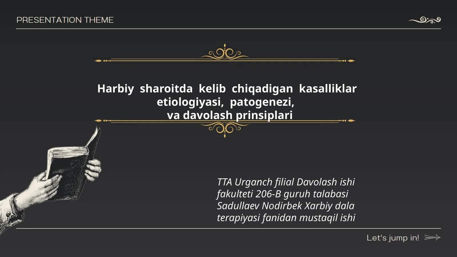 Xarbiy dala terapiyasi fanidan mustaqil ishi 1