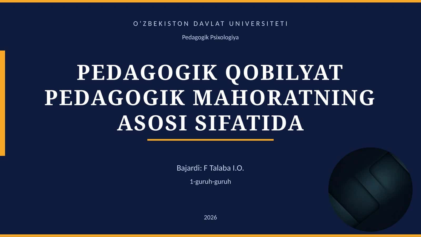 PEDAGOGIK QOBILYAT PEDAGOGIK MAHORATNING ASOSI SIFATIDA 1
