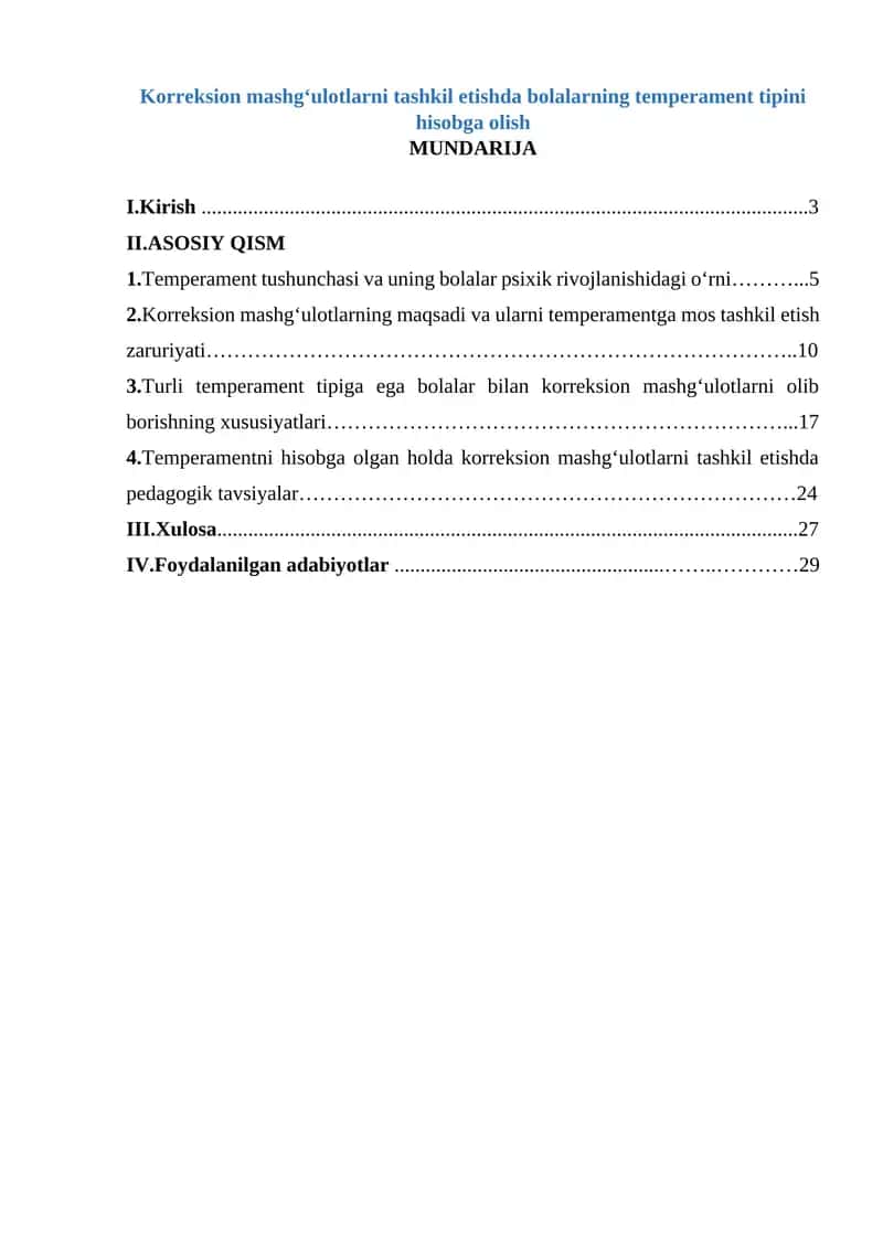 Korreksion mashg‘ulotlarni tashkil etishda bolalarning temperament tipini hisobga olish 1