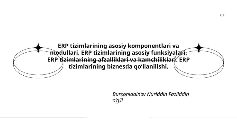 ERP tizimlarining asosiy komponentlari va modullari 1