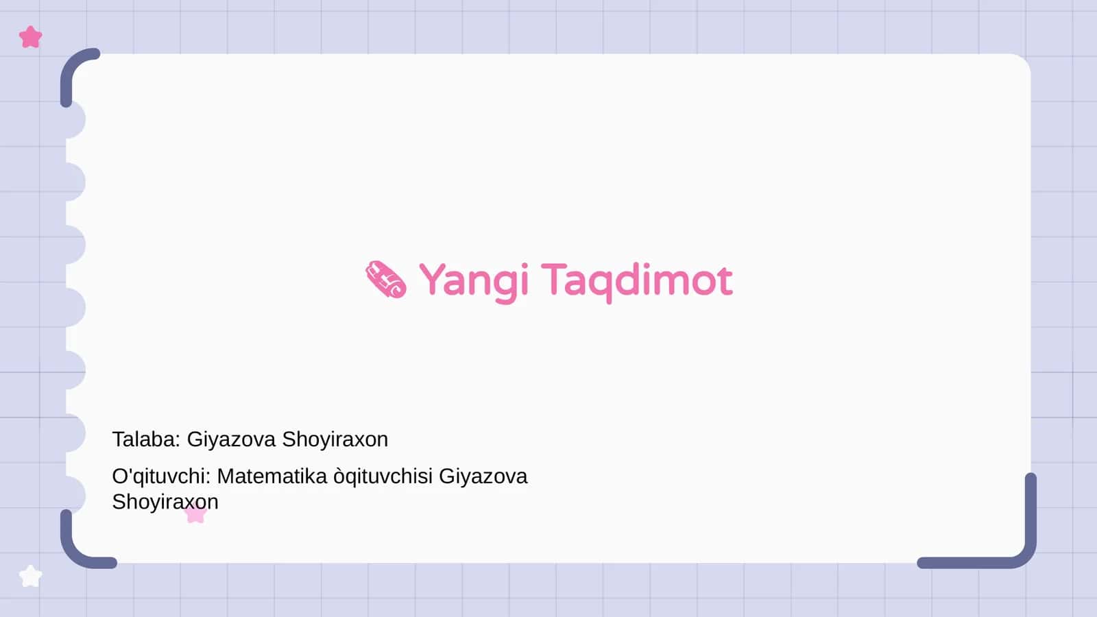 Yangi Taqdimot 1