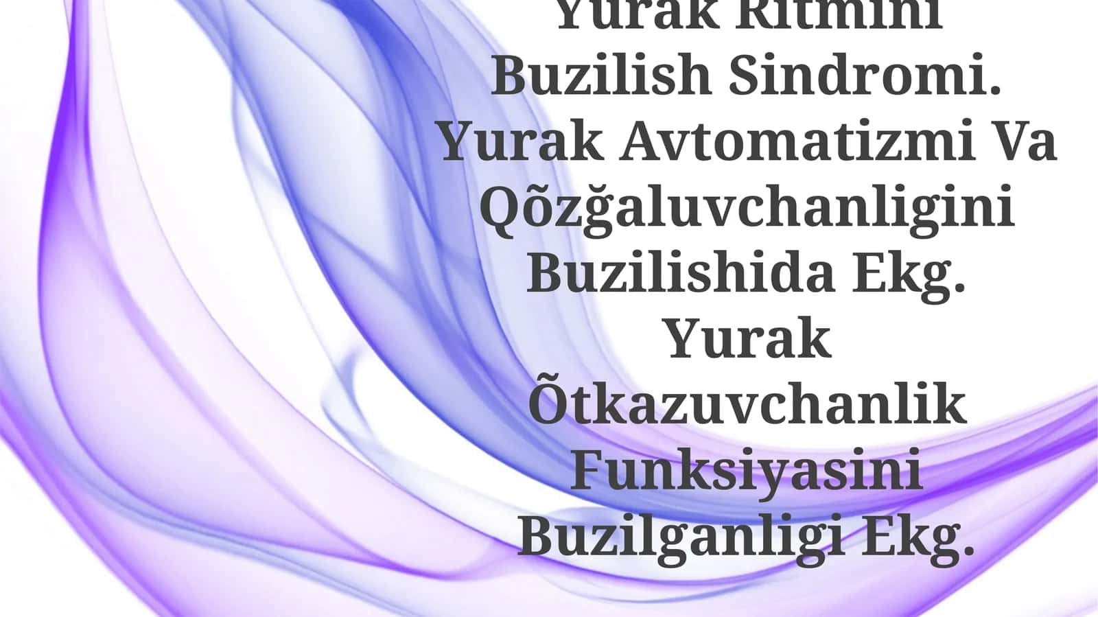 Yurak Ritmini Buzilish Sindromi 1