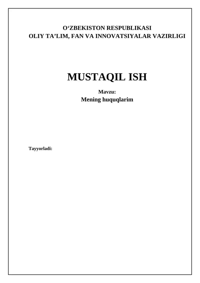 Mening huquqlarim 1