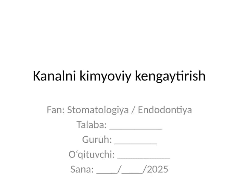 tish kanalini kimyoviy kengaytirish 1
