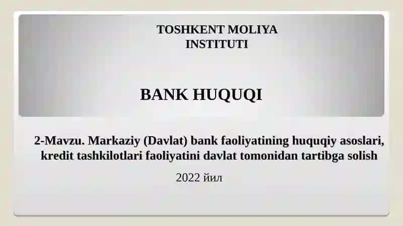 BANK HUQUQI