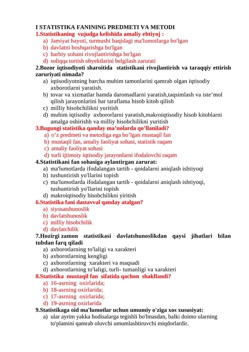 STATISTIKA FANINING PREDMETI VA METODI 1