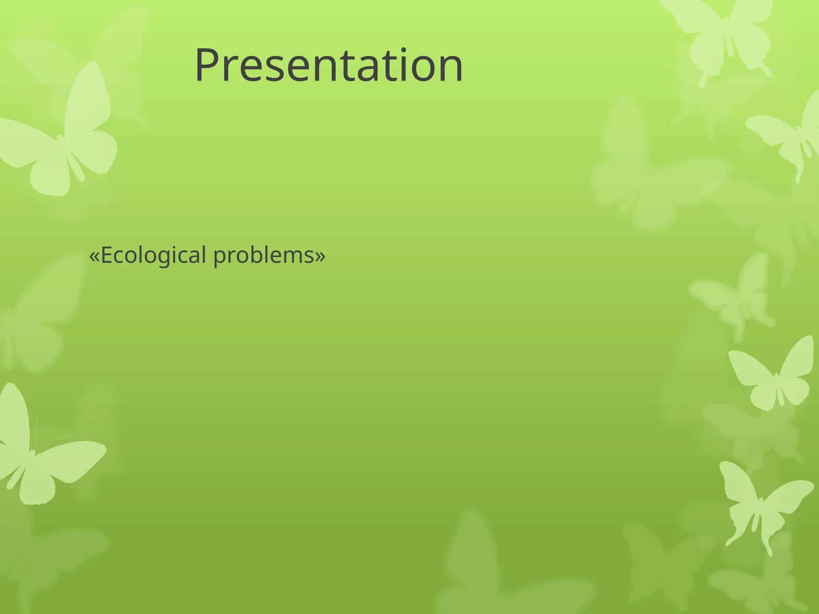Ecological problems 1