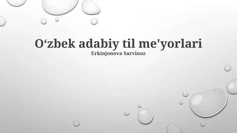 Oʻzbek adabiy til me'yorlari 1
