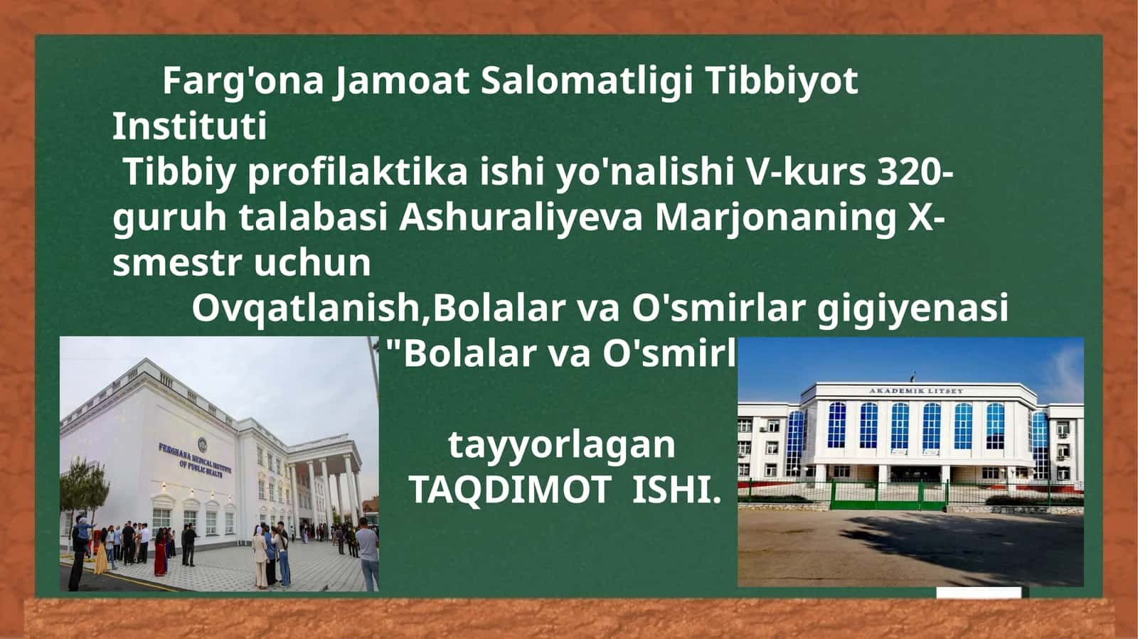 Bolalar va O'smirlar gigiyenasi 1