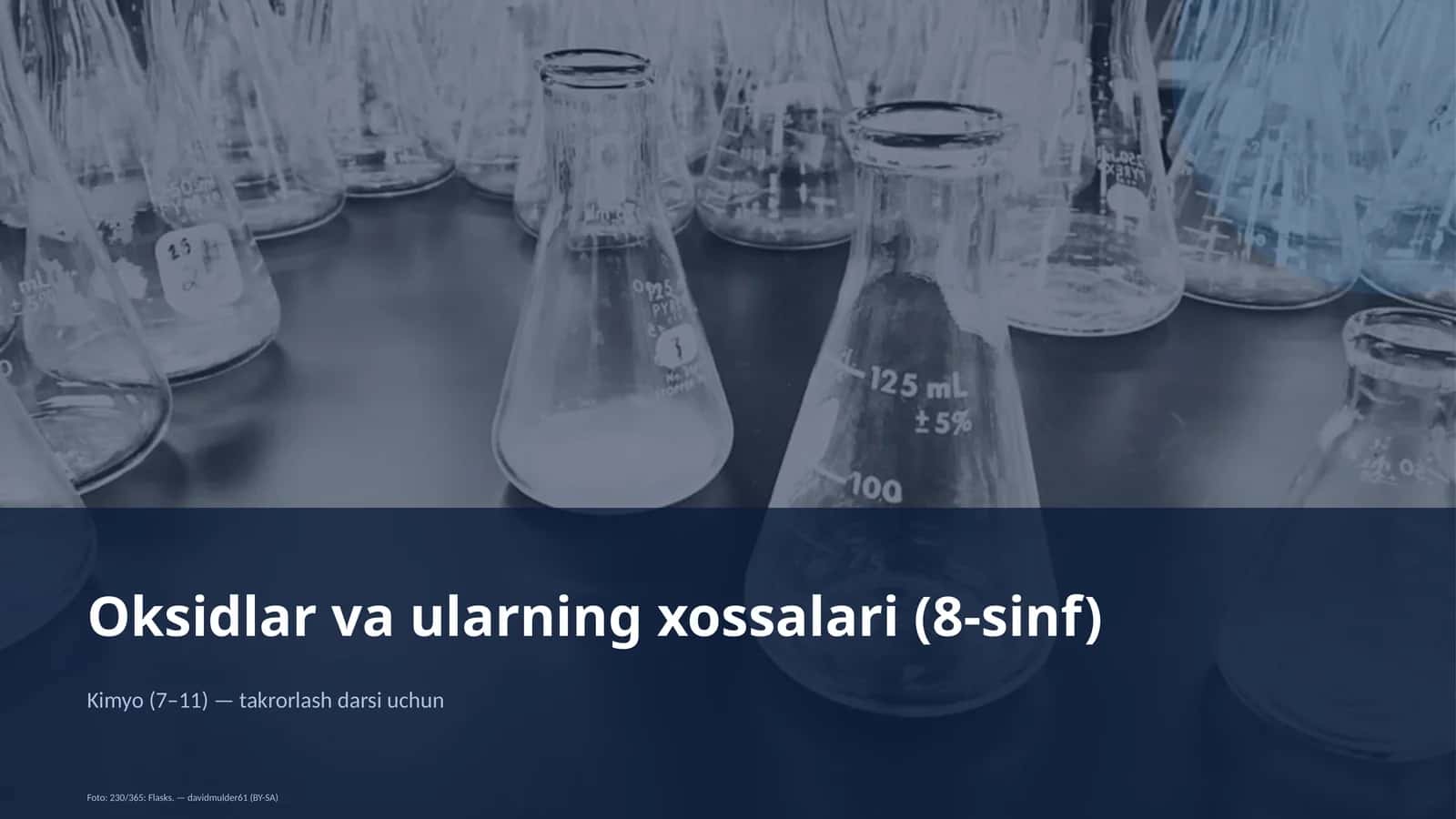 Oksidlar va ularning xossalari (8-sinf) 1