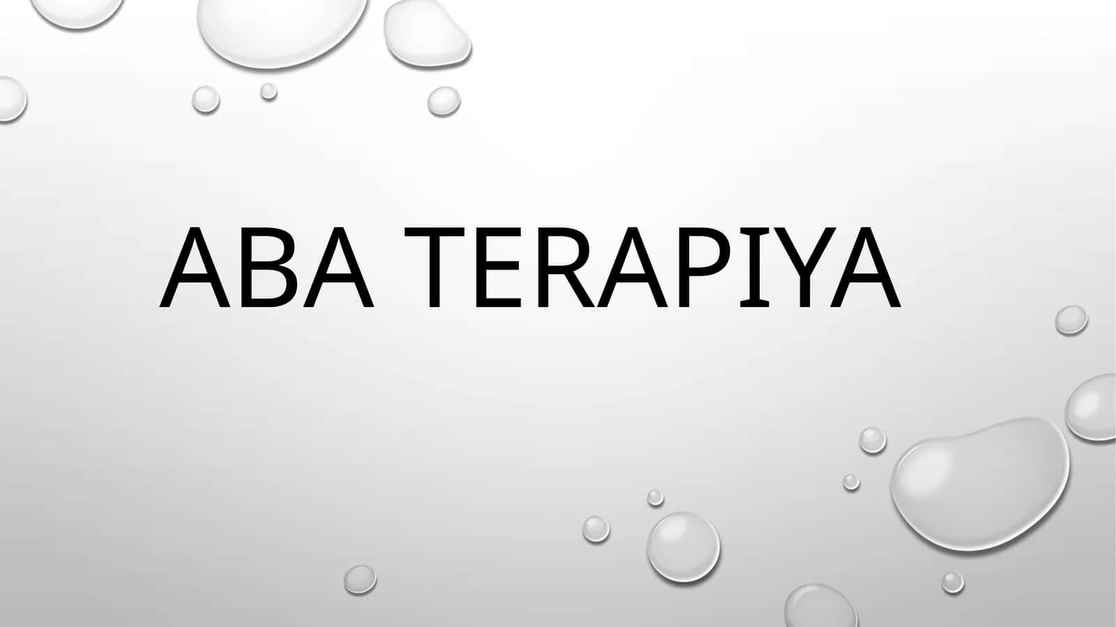 Aba terapiya 1