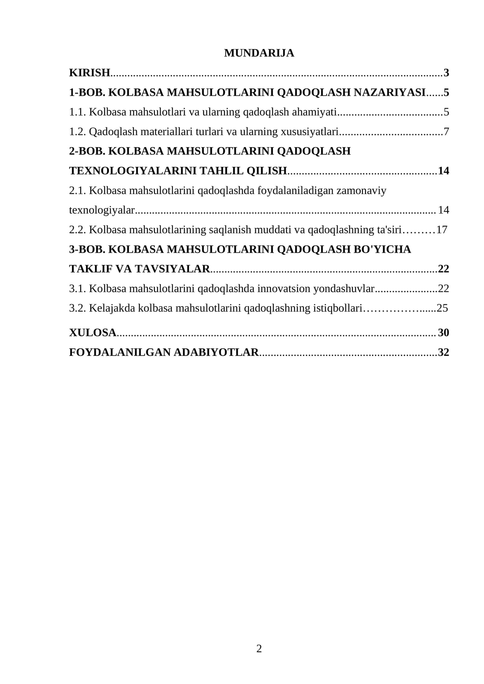 KOLBASA MAHSULOTLARINI QADOQLASH NAZARIYASI 1