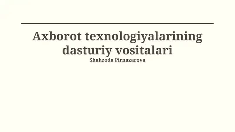 Bulut texnologiyalari 1