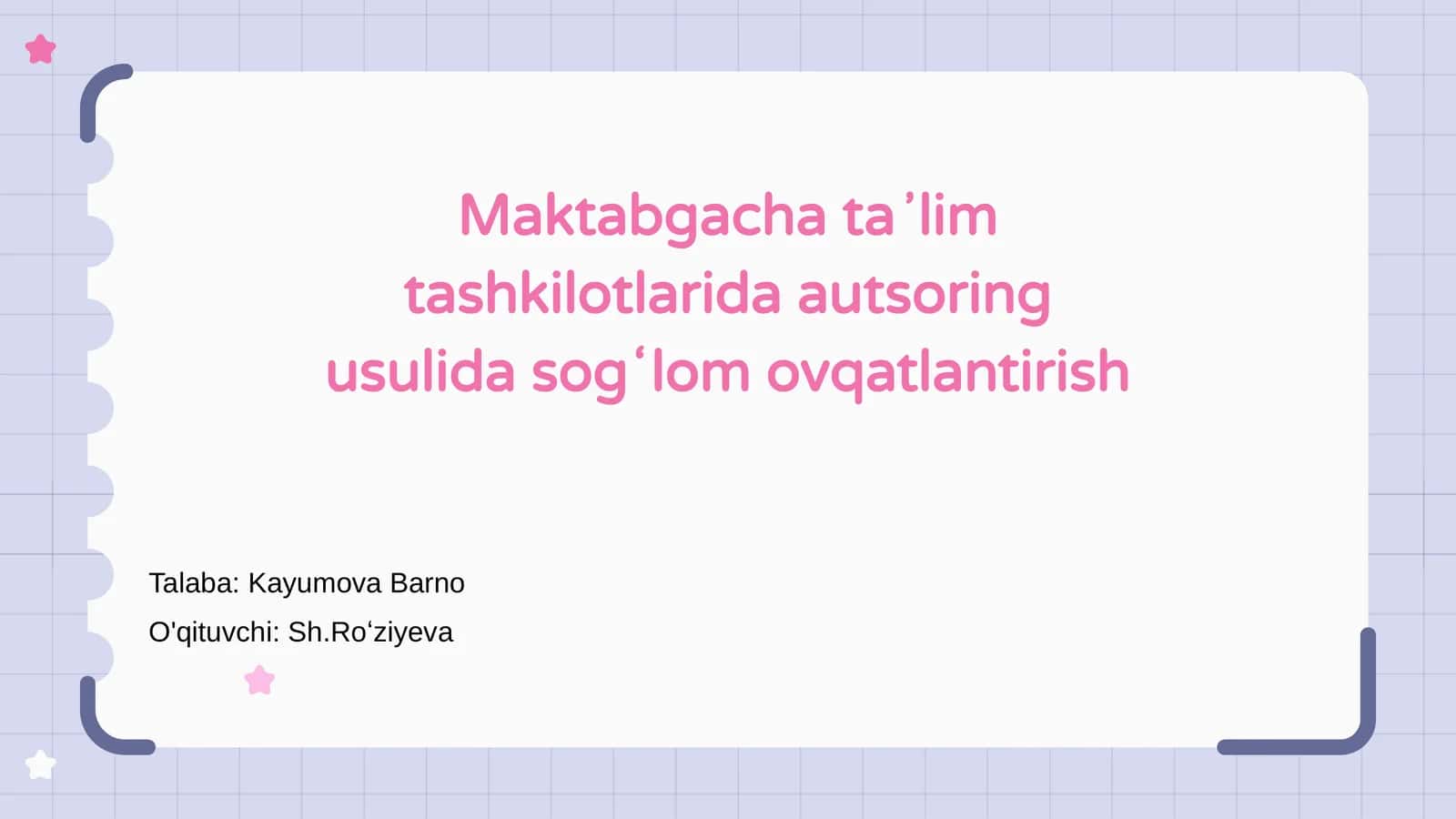 Maktabgacha ta'lim tashkilotlarida autsoring usulida sogʻlom ovqatlantirish 1