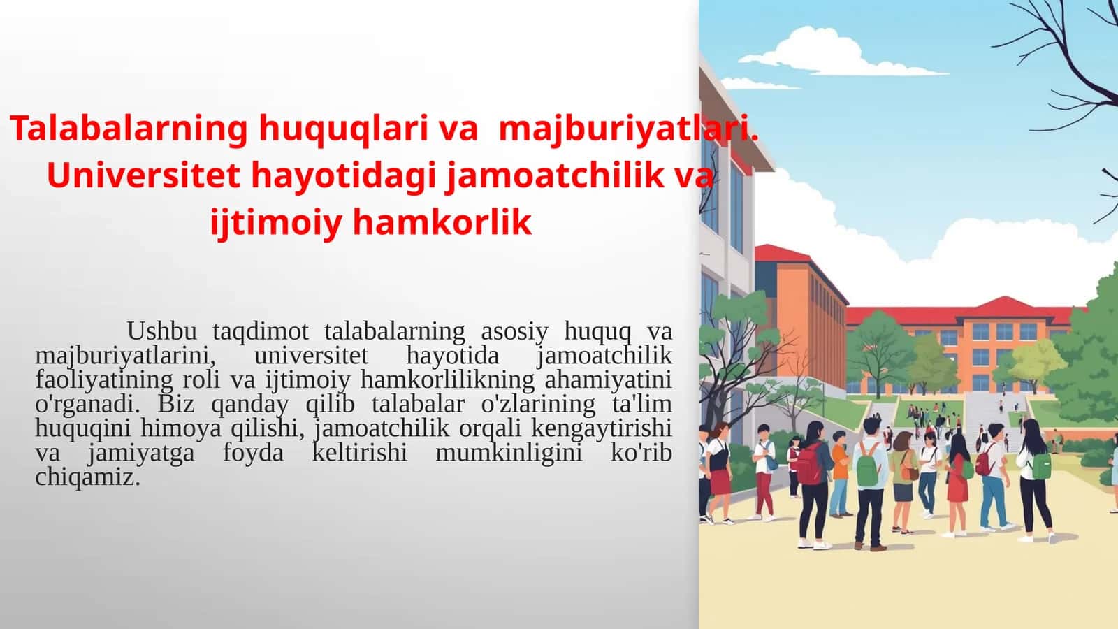 Talabalarning huquqlari va majburiyatlari 1