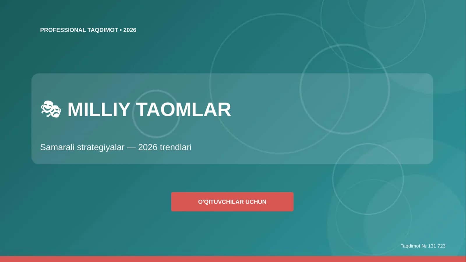 MILLIY TAOMLAR 1