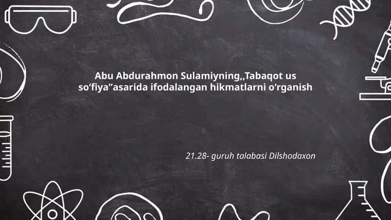 Tabaqot us-Sofiya - Abu Abdurahmon Sulamiy 1