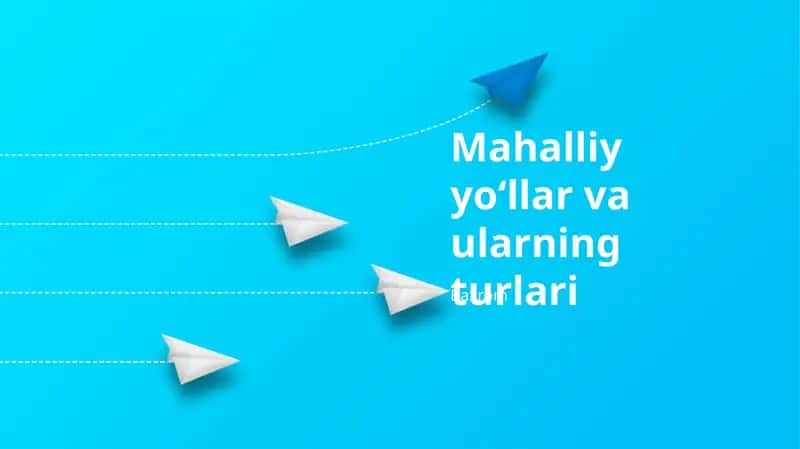 Mahalliy yo'llar va ularning turlari 1