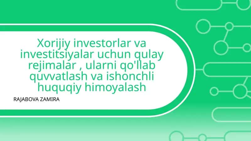 Investitsiya Siyosati Ta'rifi 1