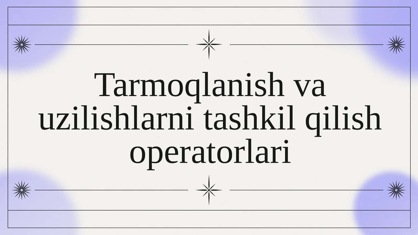 Shartli operatorlar. Toʻliqsiz tarmoqlanish if operatori 1