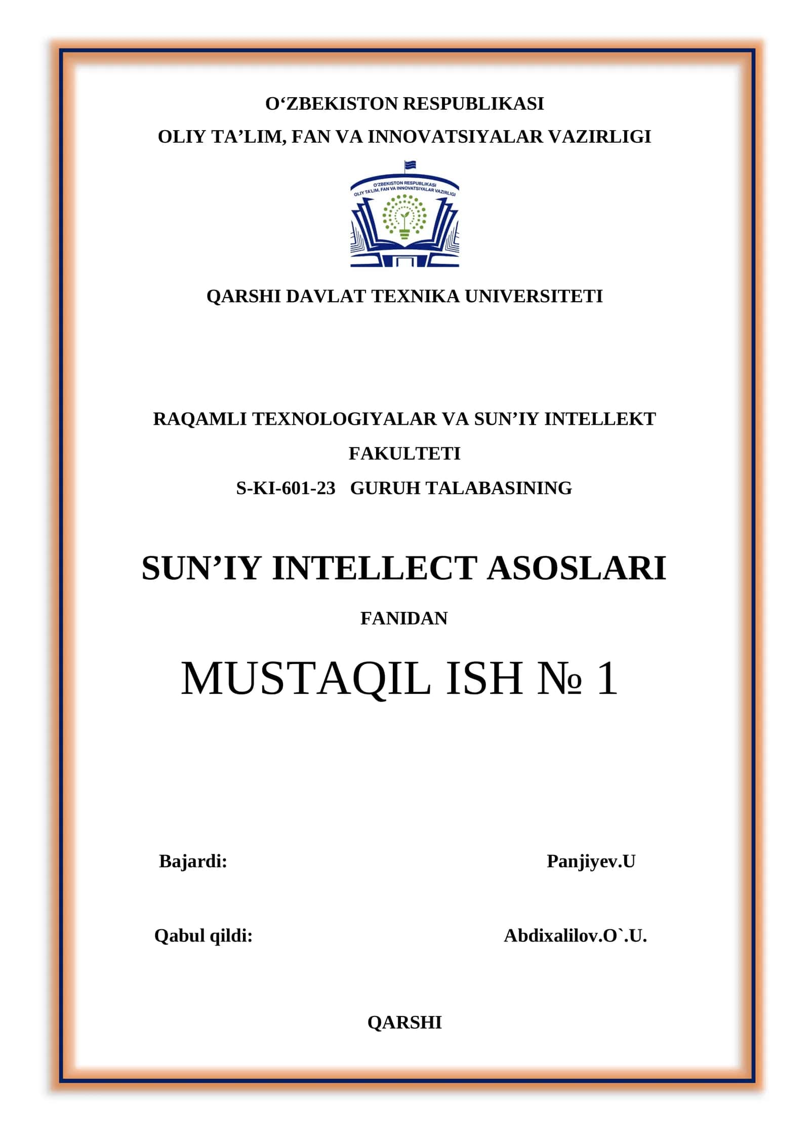 Mashinali o‘qitish usullari va algoritmlari 1