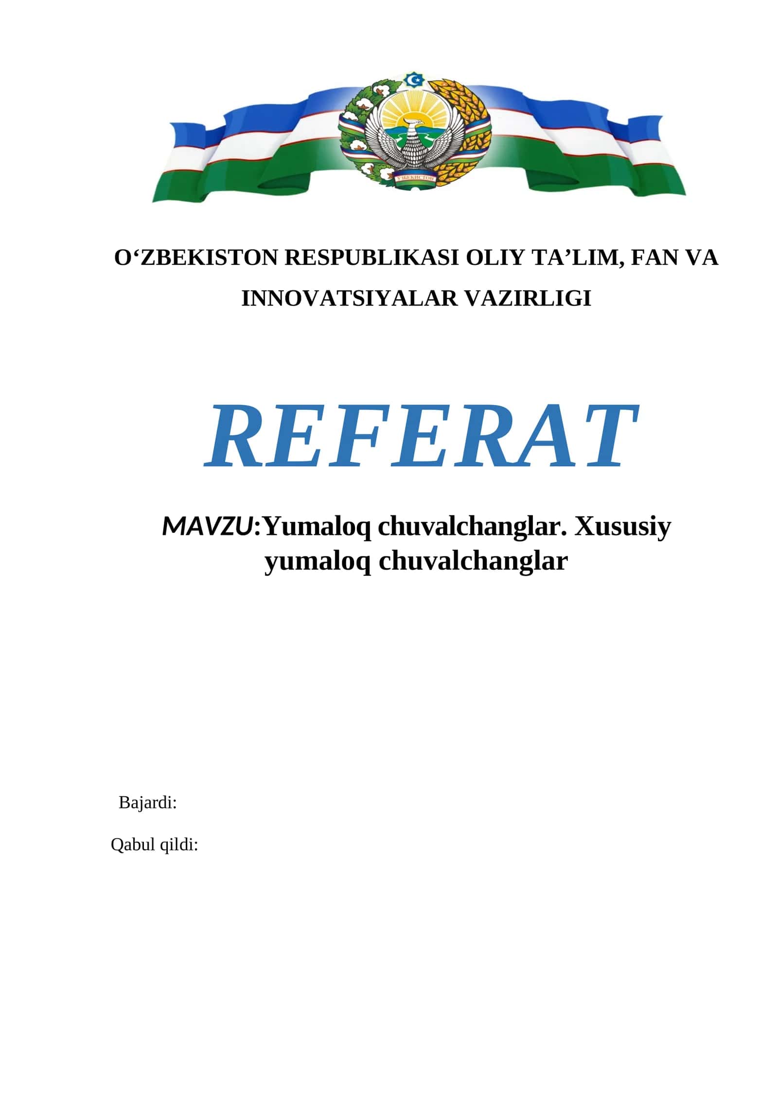 Yumaloq chuvalchanglar 1