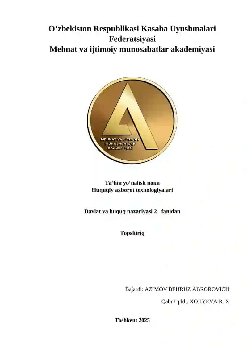 Huquqiy axborot texnologiyalari